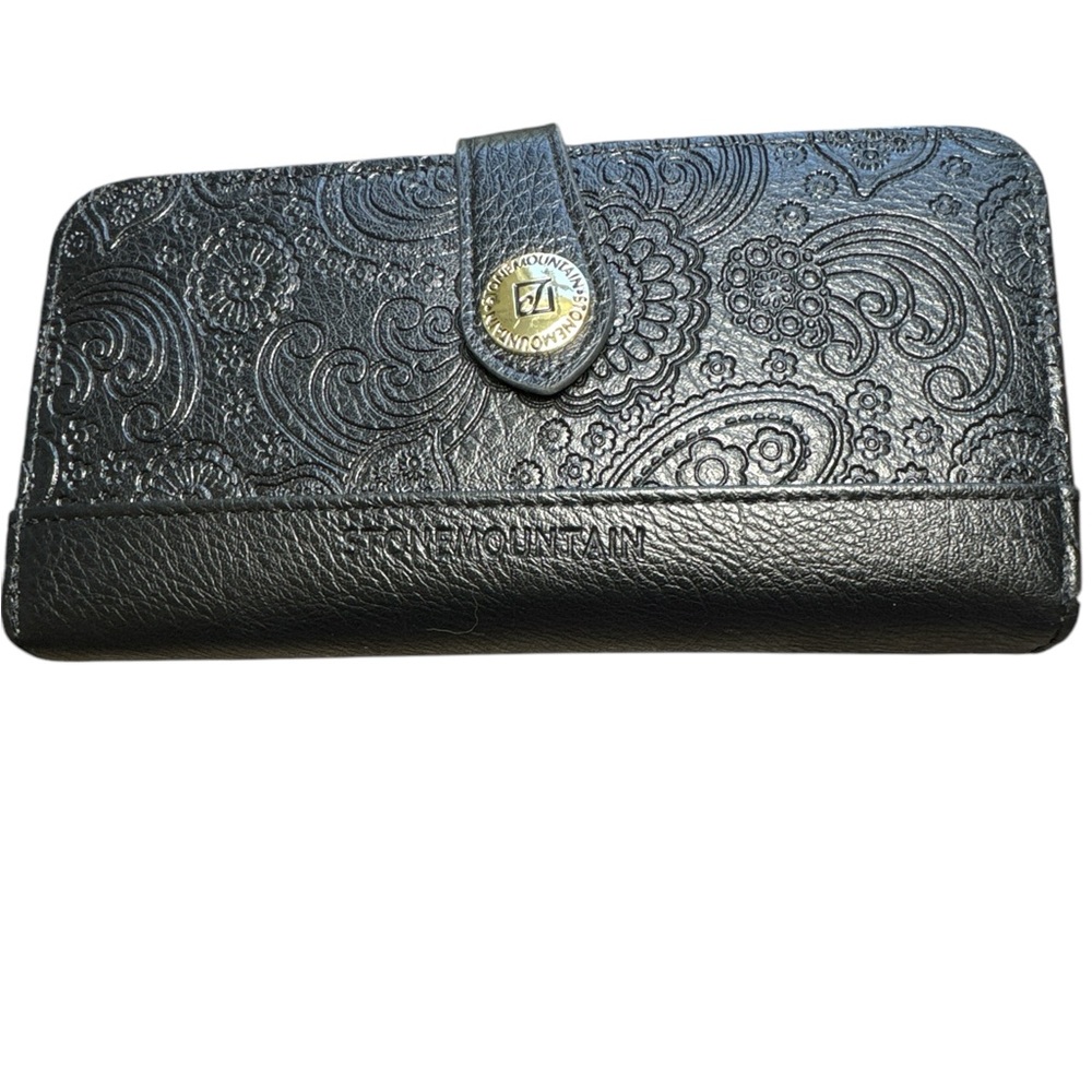 Stone Mountain black faux leather wallet